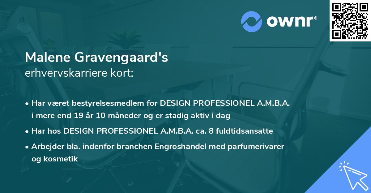 Malene Gravengaard's erhvervskarriere kort