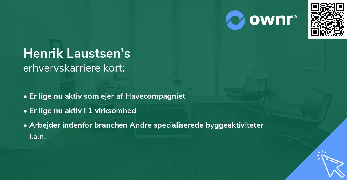Henrik Laustsen's erhvervskarriere kort