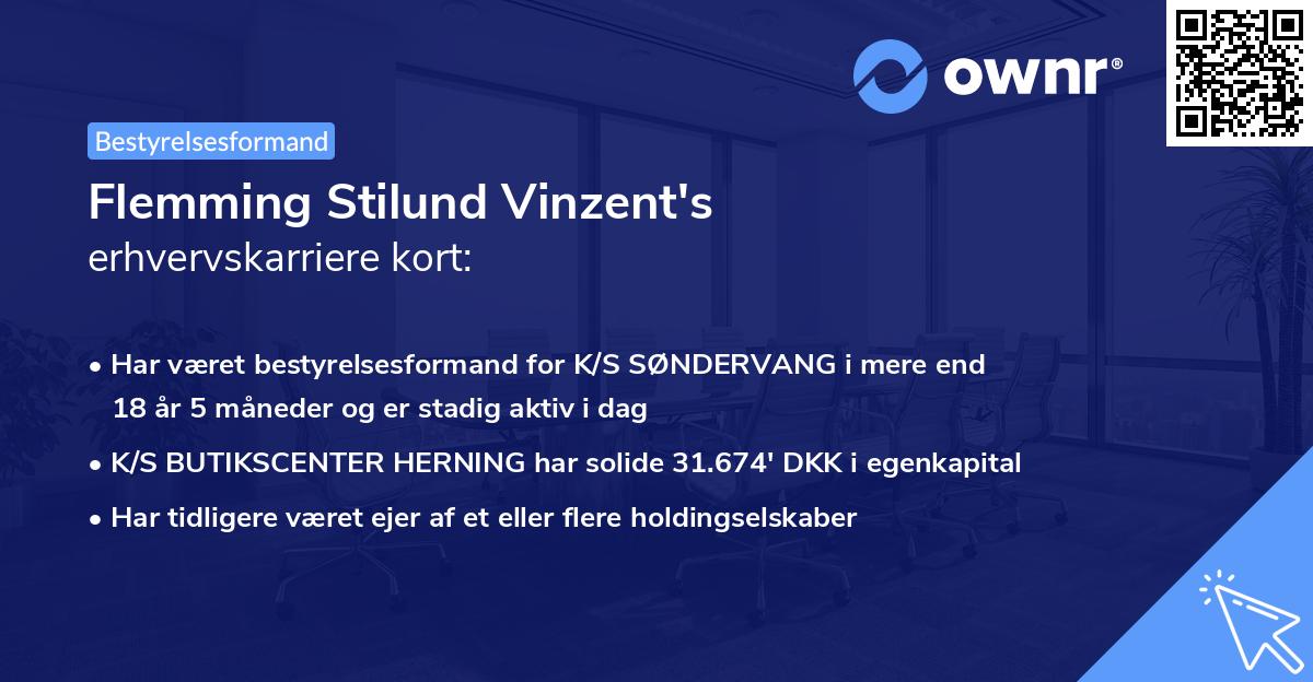 Flemming Stilund Vinzent's erhvervskarriere kort