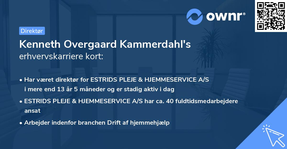 Kenneth Overgaard Kammerdahl's erhvervskarriere kort