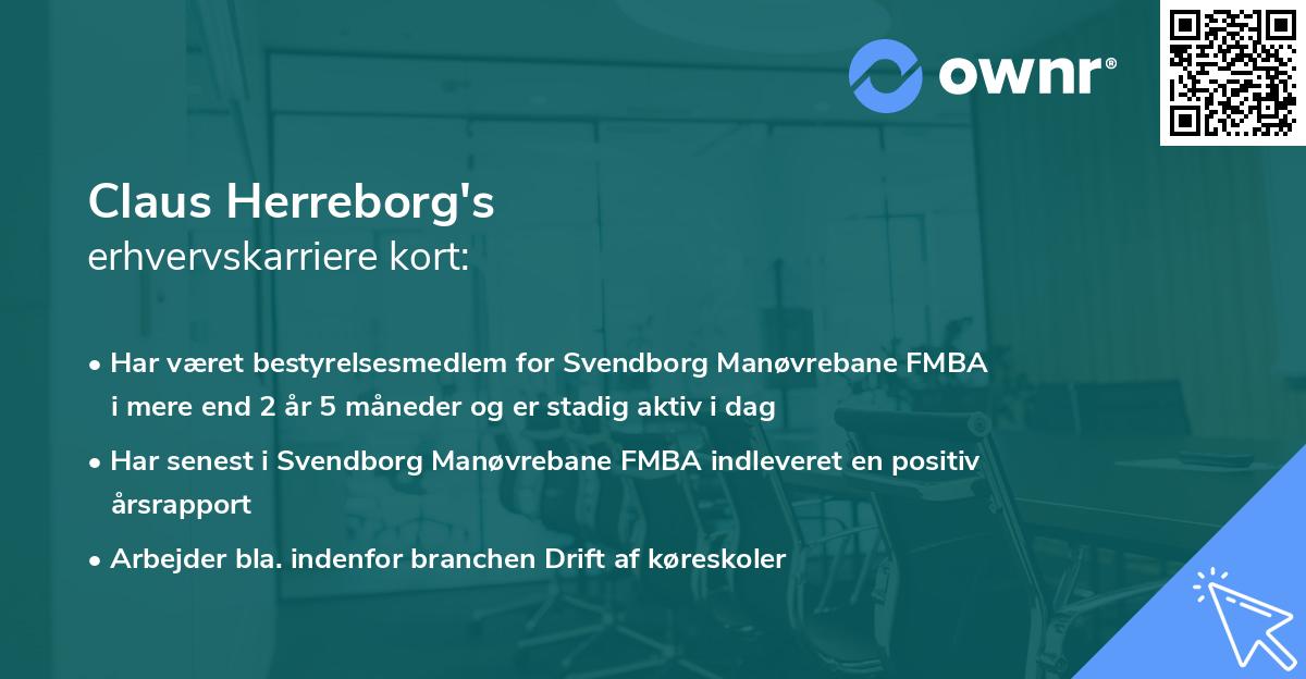 Claus Herreborg's erhvervskarriere kort