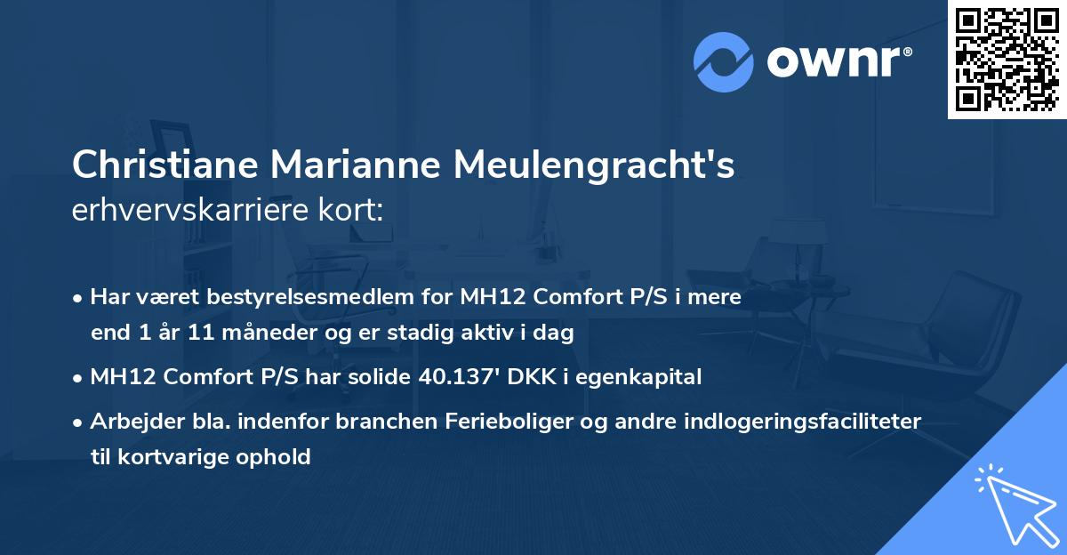 Christiane Marianne Meulengracht's erhvervskarriere kort