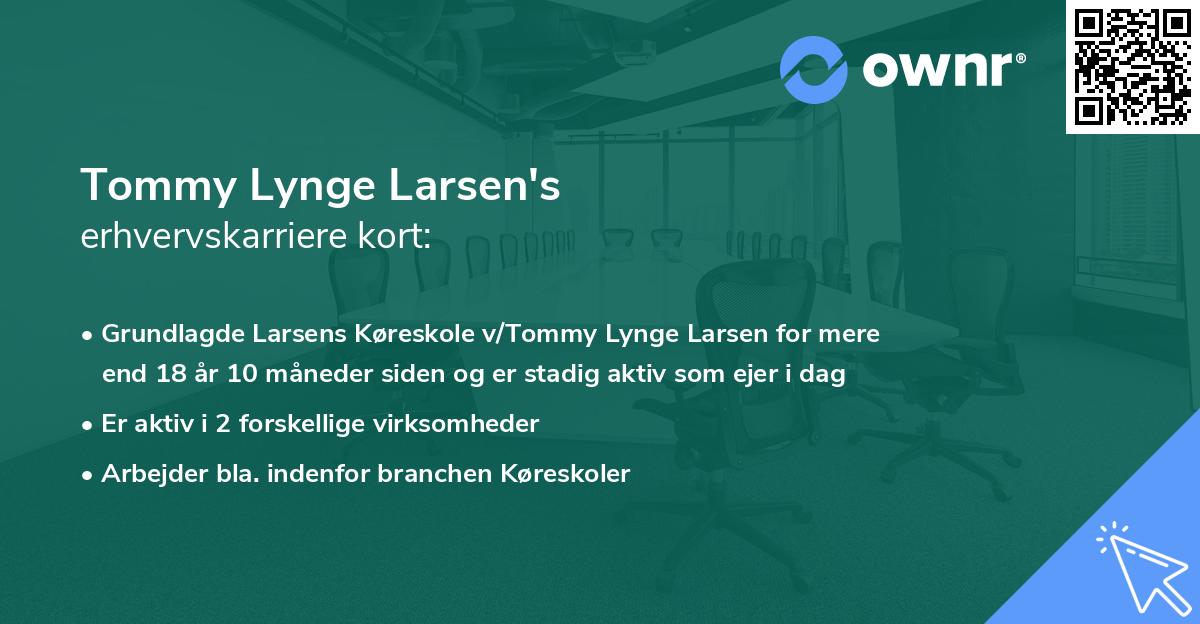 Tommy Lynge Larsen's erhvervskarriere kort