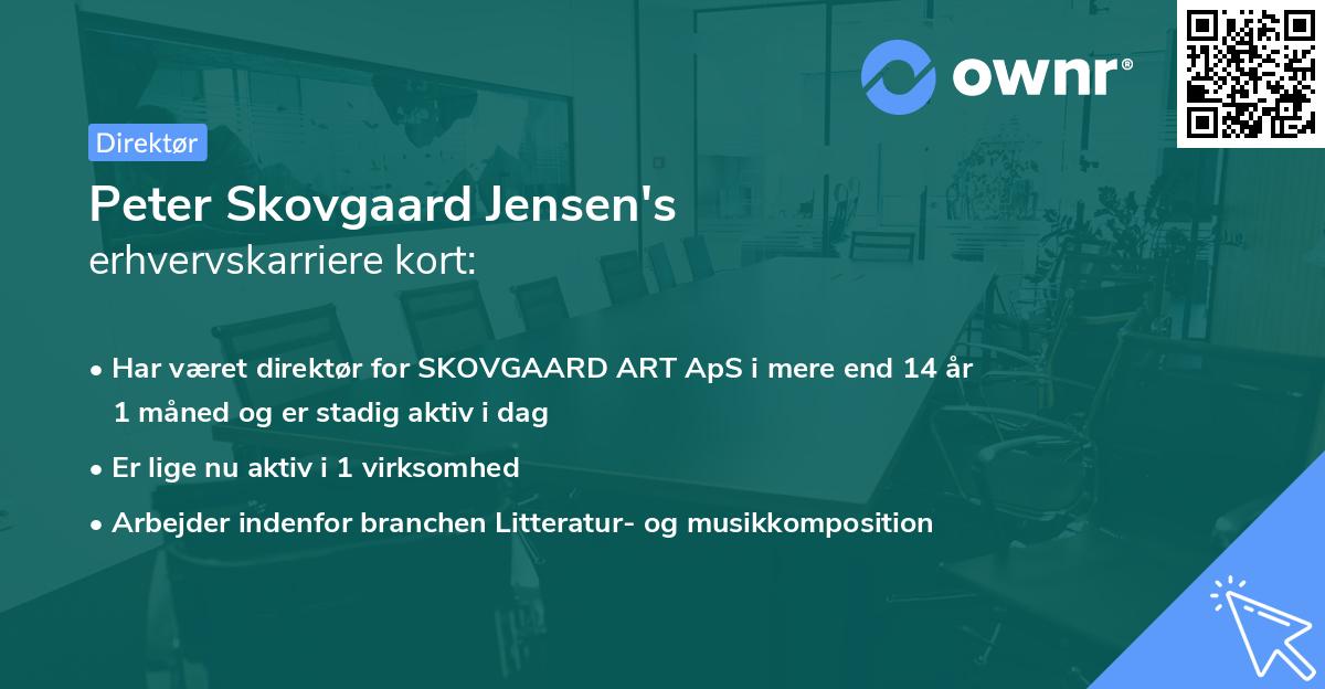 Peter Skovgaard Jensen's erhvervskarriere kort