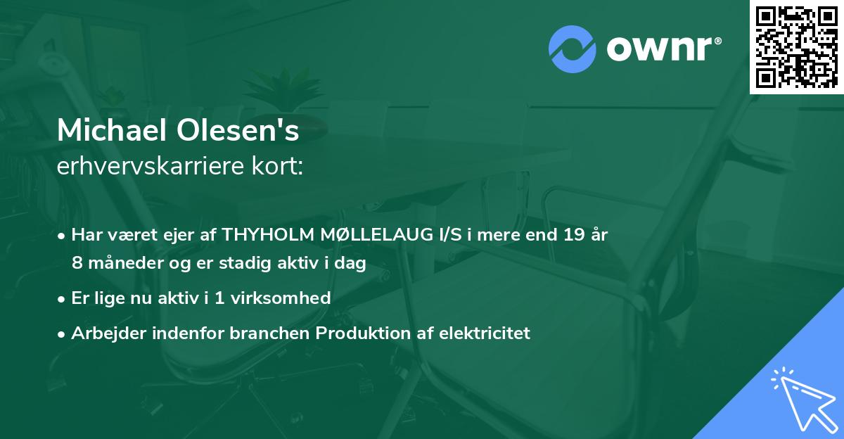 Michael Olesen's erhvervskarriere kort