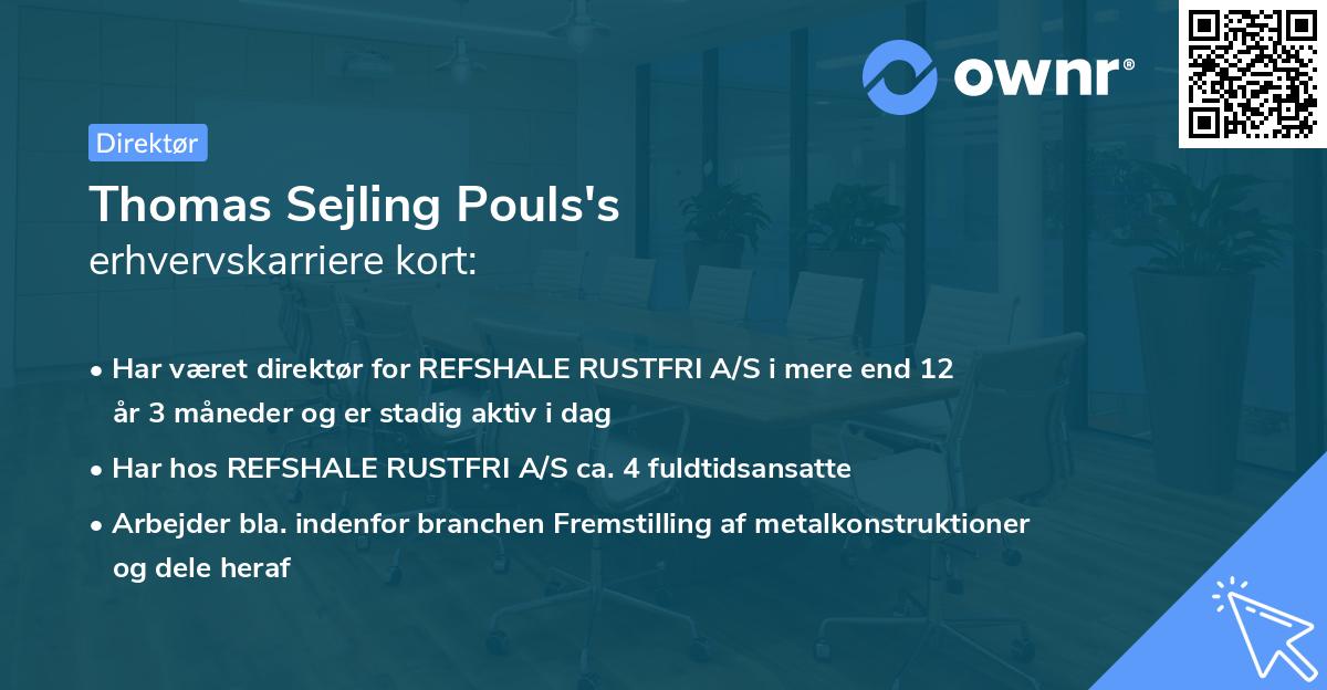 Thomas Sejling Pouls's erhvervskarriere kort