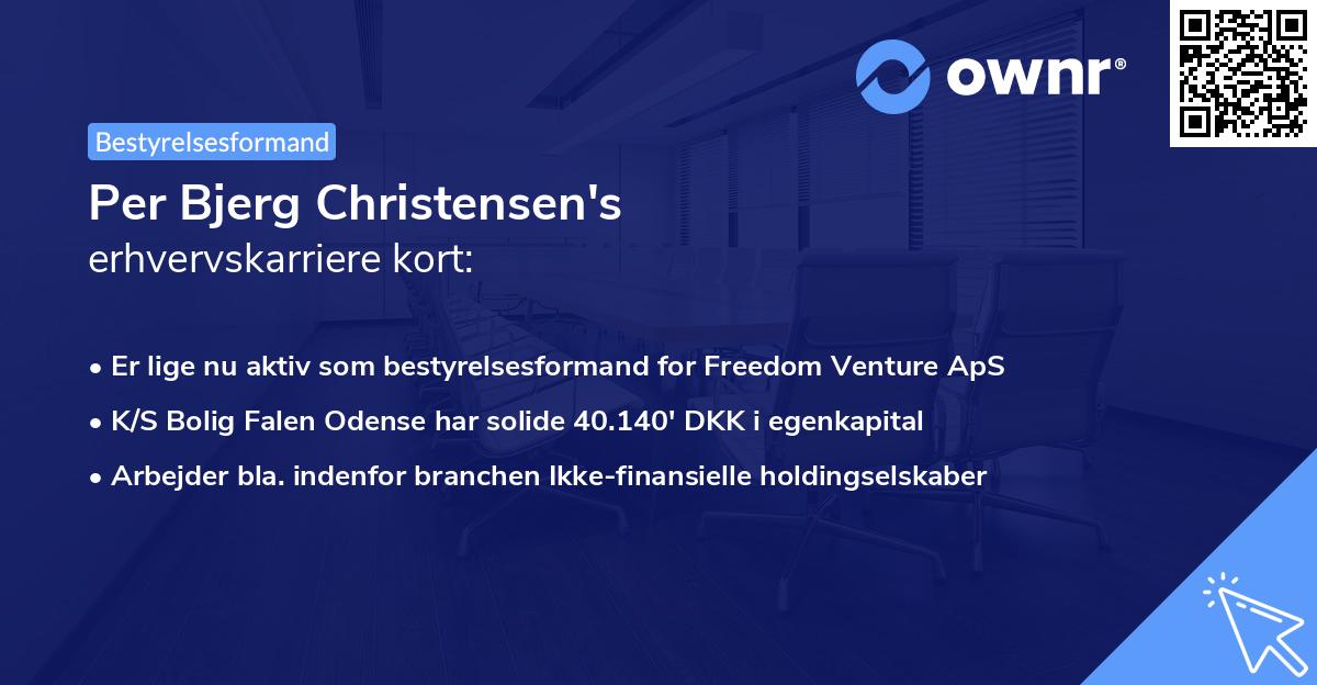 Per Bjerg Christensen's erhvervskarriere kort