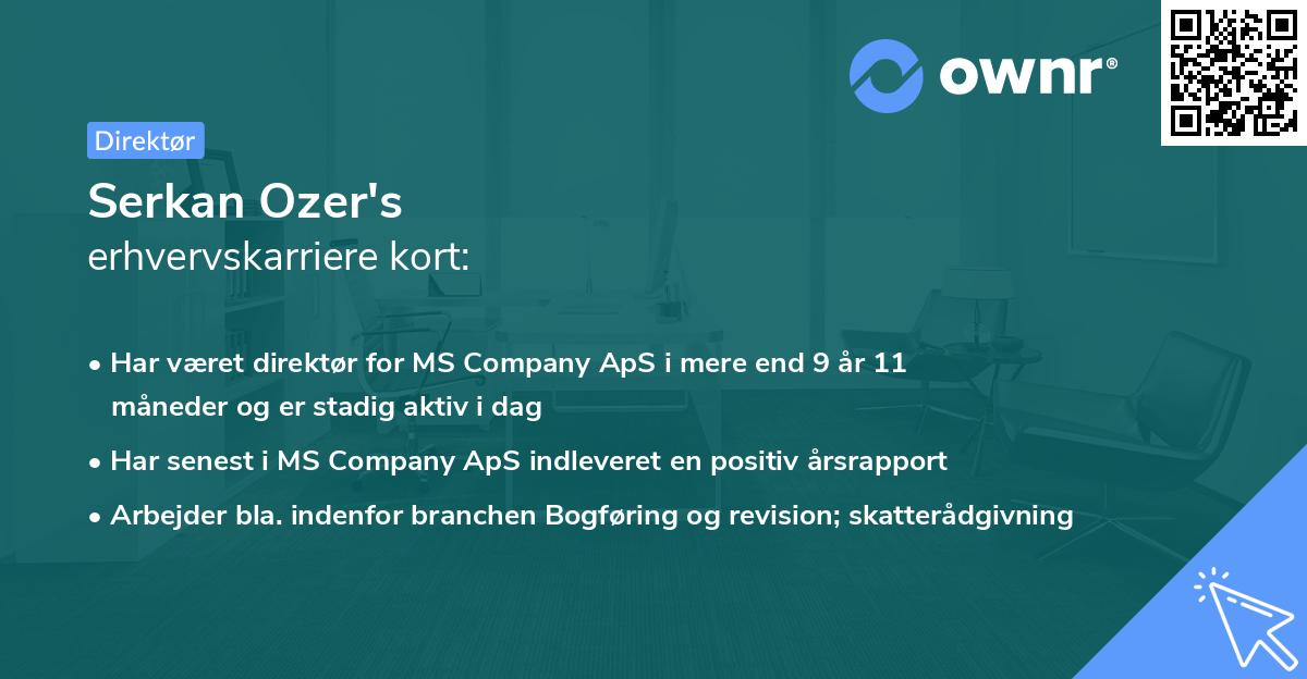 Serkan Ozer's erhvervskarriere kort