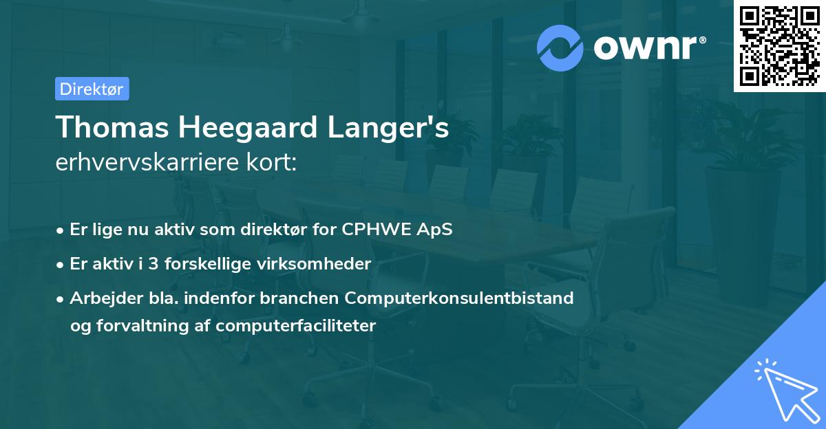 Thomas Heegaard Langer's erhvervskarriere kort