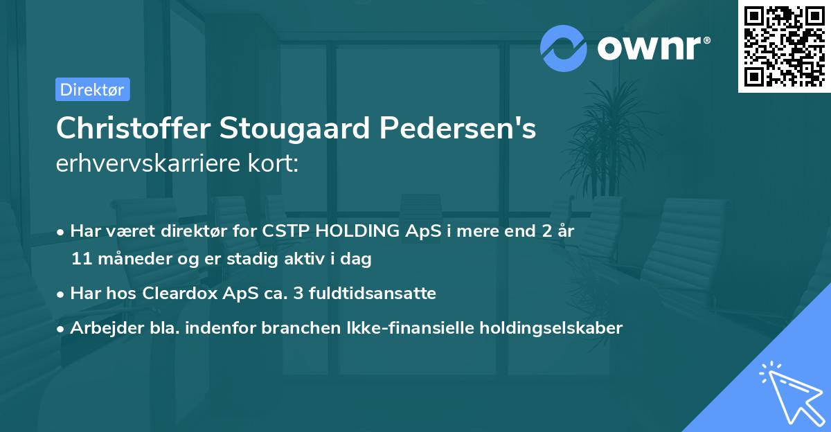 Christoffer Stougaard Pedersen's erhvervskarriere kort