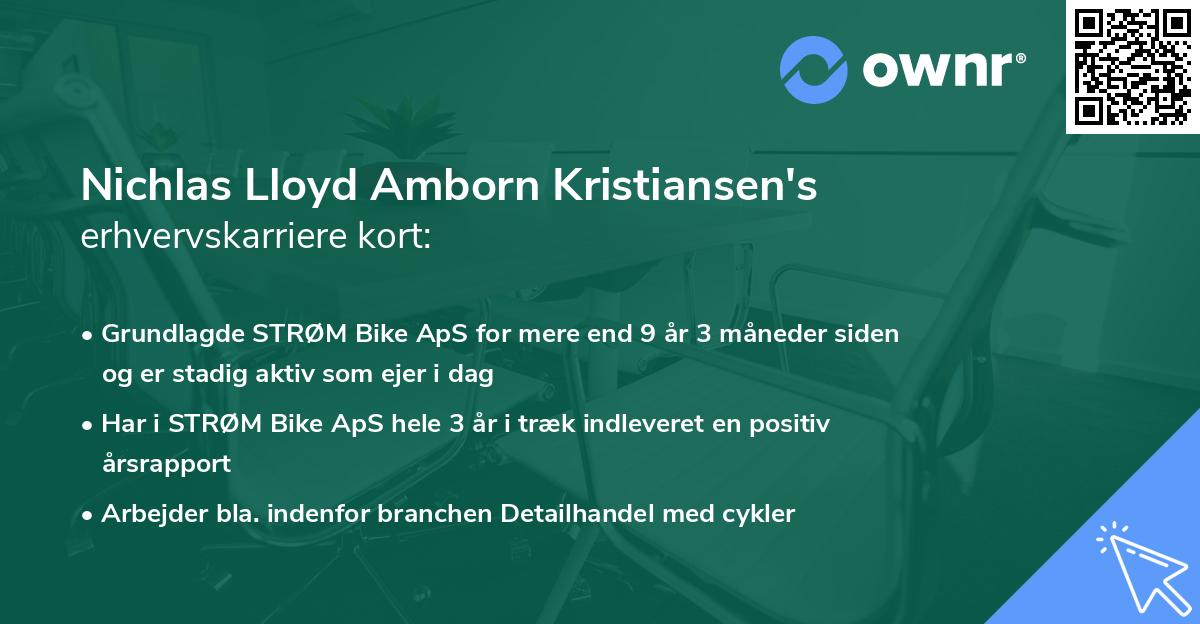 Nichlas Lloyd Amborn Kristiansen's erhvervskarriere kort