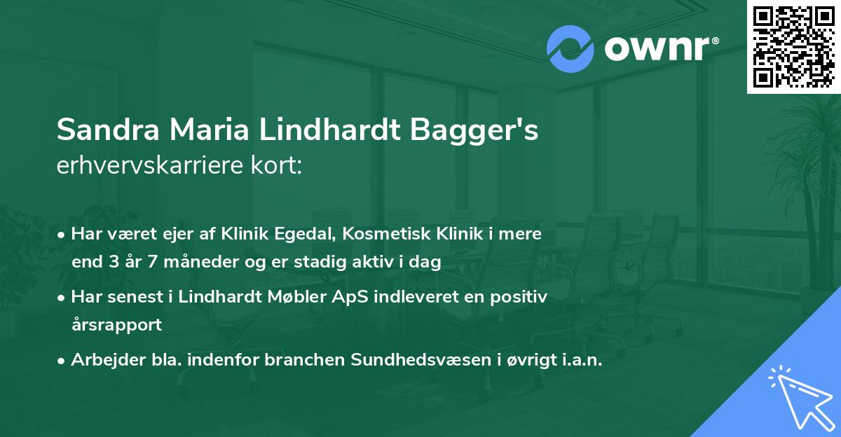 Sandra Maria Lindhardt Bagger's erhvervskarriere kort