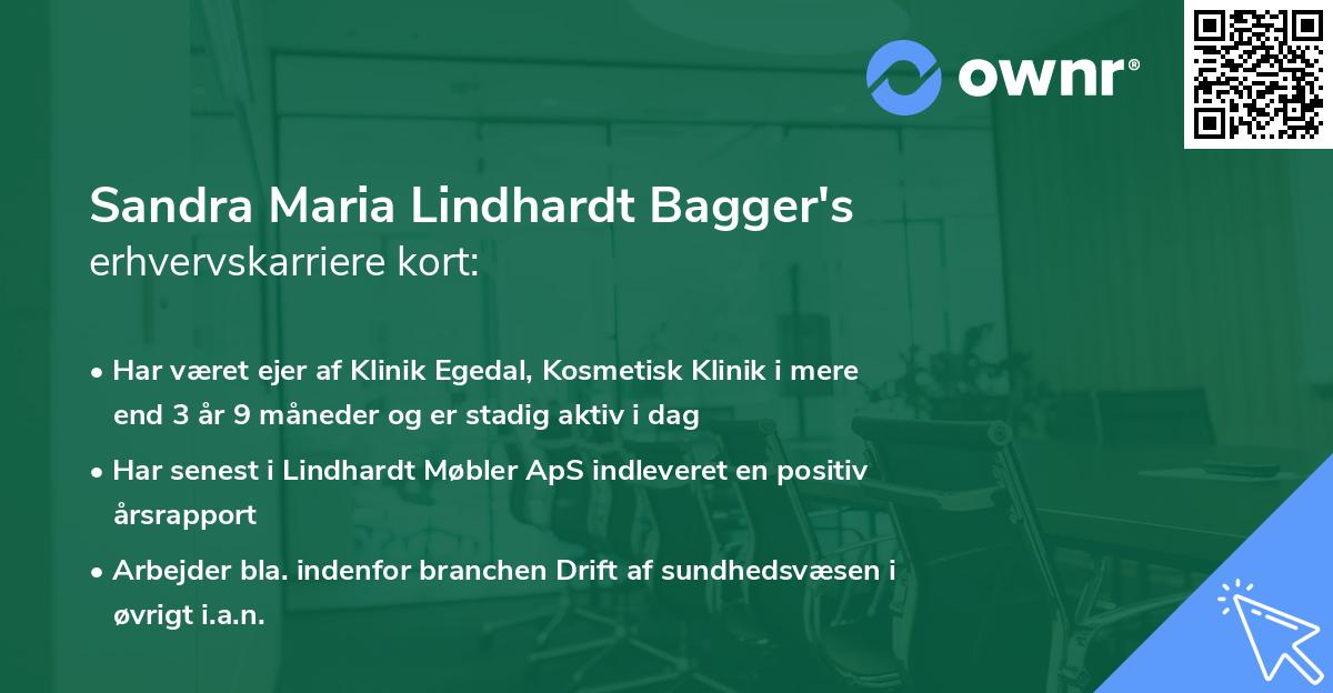 Sandra Maria Lindhardt Bagger's erhvervskarriere kort