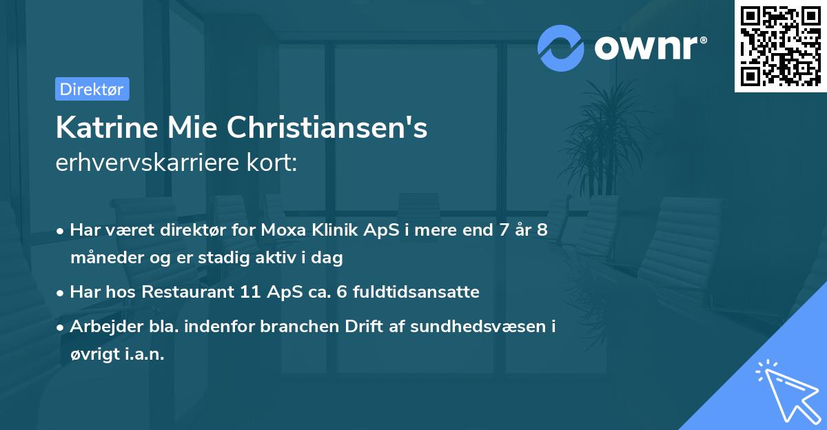 Katrine Mie Christiansen's erhvervskarriere kort