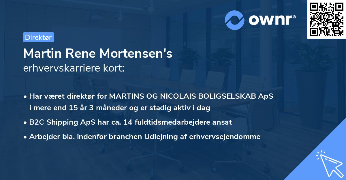 Martin Rene Mortensen's erhvervskarriere kort