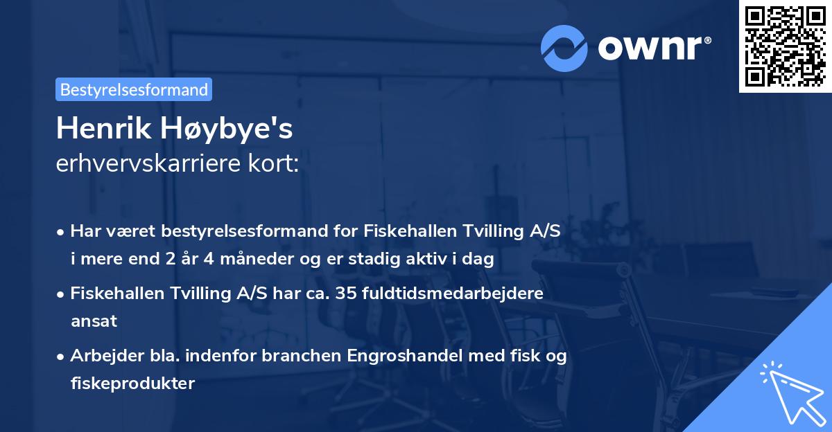 Henrik Høybye's erhvervskarriere kort