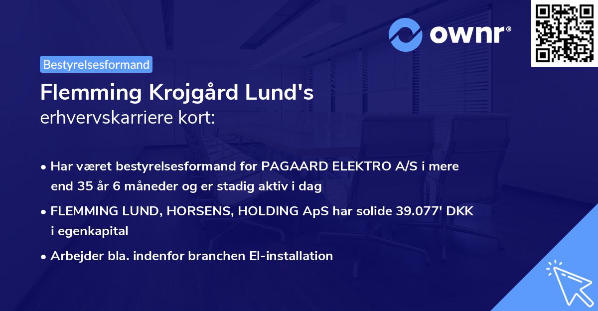 Flemming Krojgård Lund's erhvervskarriere kort