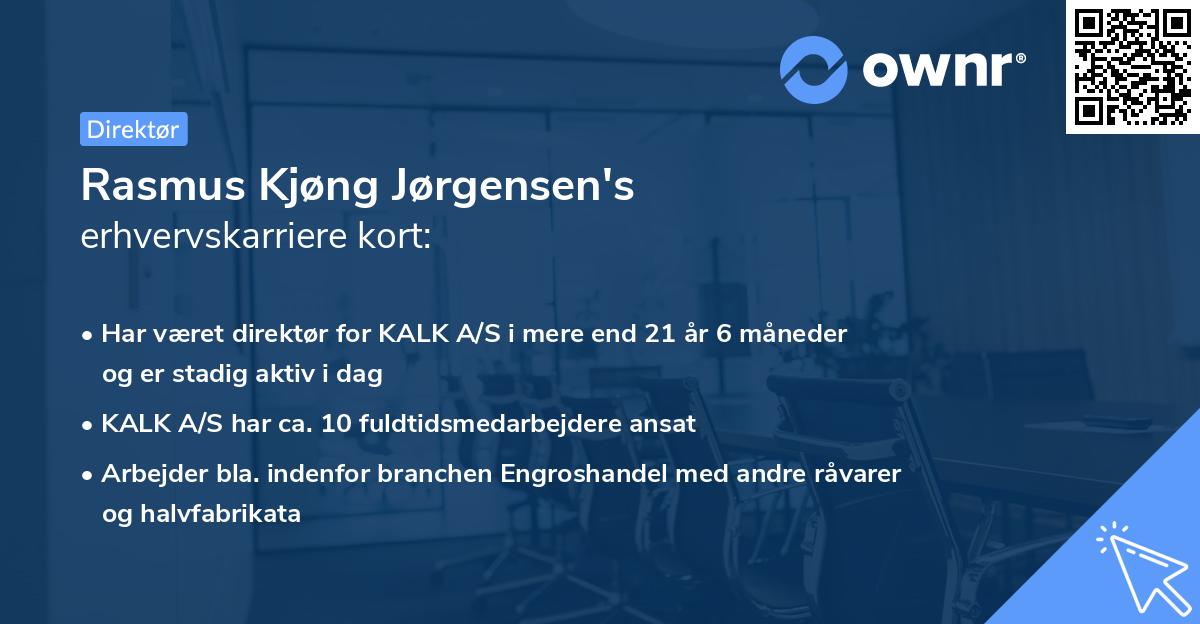 Rasmus Kjøng Jørgensen's erhvervskarriere kort