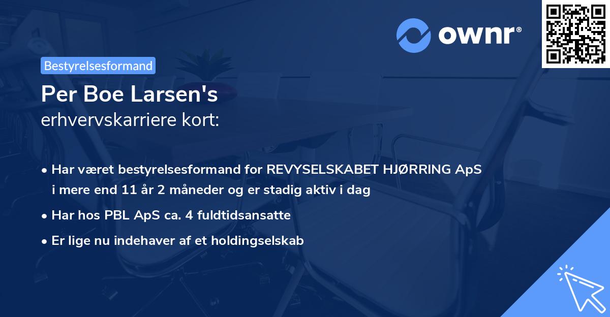 Per Boe Larsen's erhvervskarriere kort