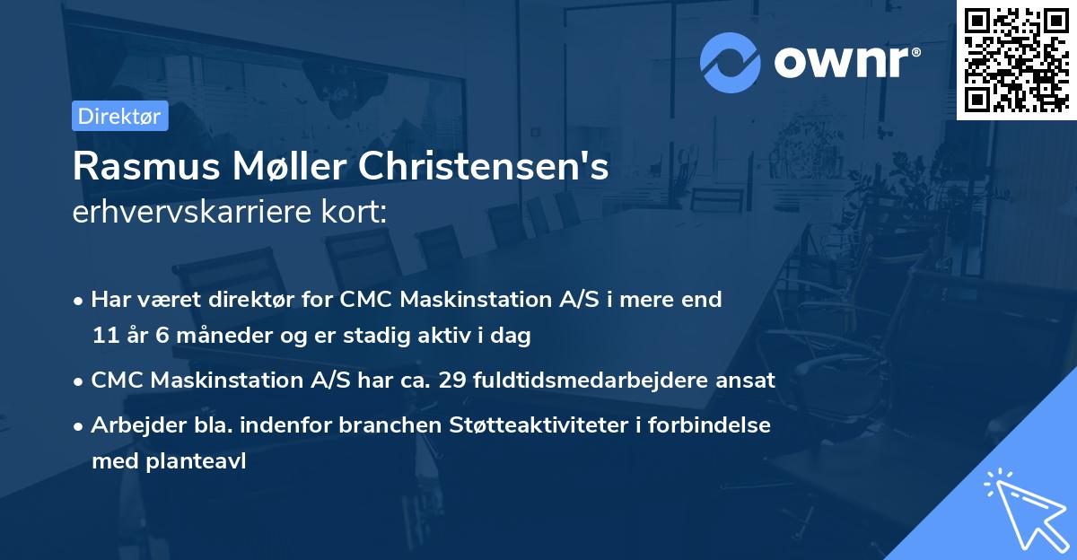 Rasmus Møller Christensen's erhvervskarriere kort
