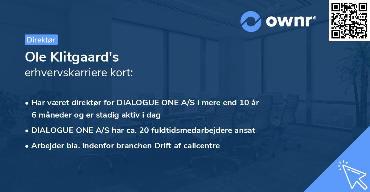 Ole Klitgaard's erhvervskarriere kort