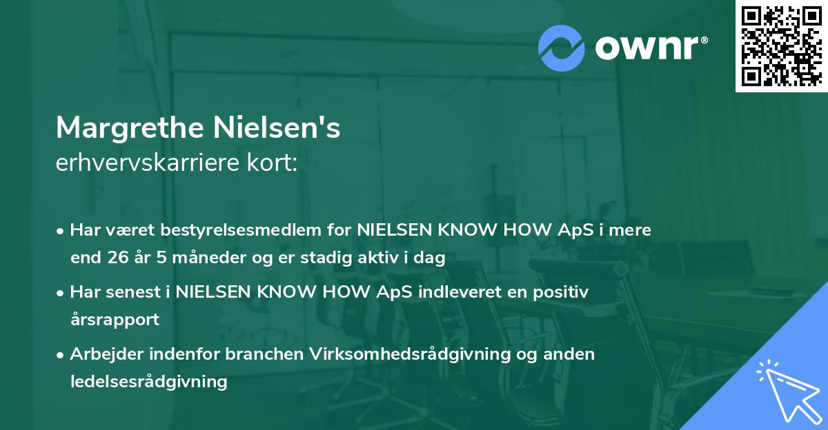 Margrethe Nielsen's erhvervskarriere kort