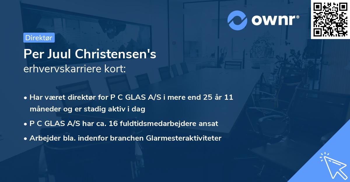 Per Juul Christensen's erhvervskarriere kort