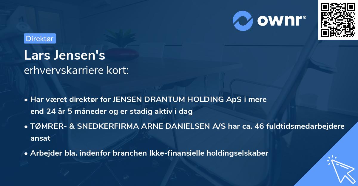 Lars Jensen's erhvervskarriere kort