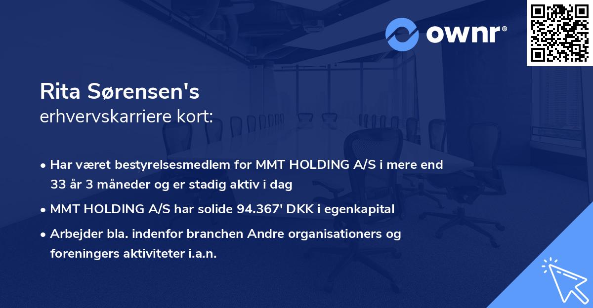 Rita Sørensen's erhvervskarriere kort