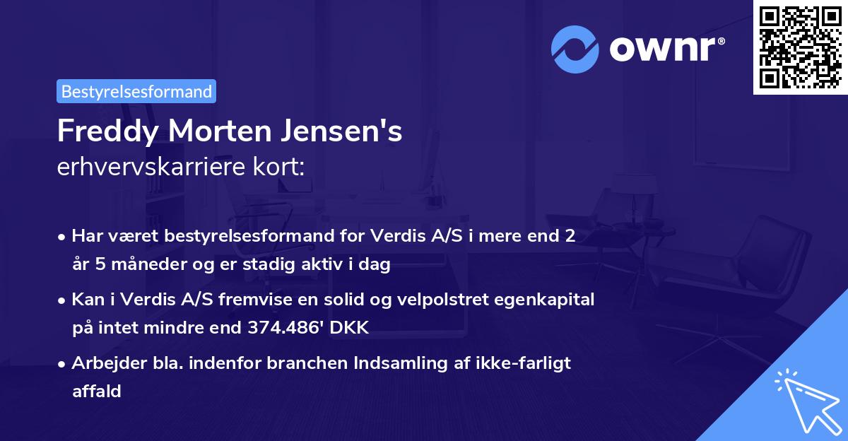 Freddy Morten Jensen's erhvervskarriere kort