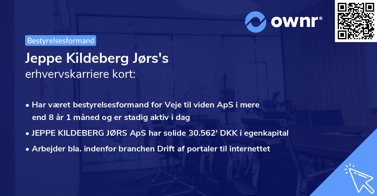 Jeppe Kildeberg Jørs's erhvervskarriere kort