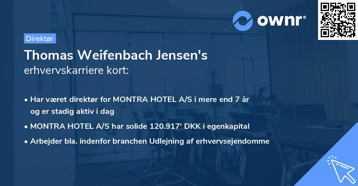 Thomas Weifenbach Jensen's erhvervskarriere kort