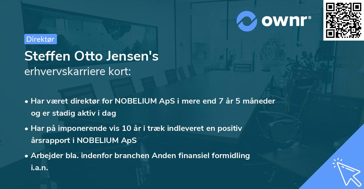 Steffen Otto Jensen's erhvervskarriere kort