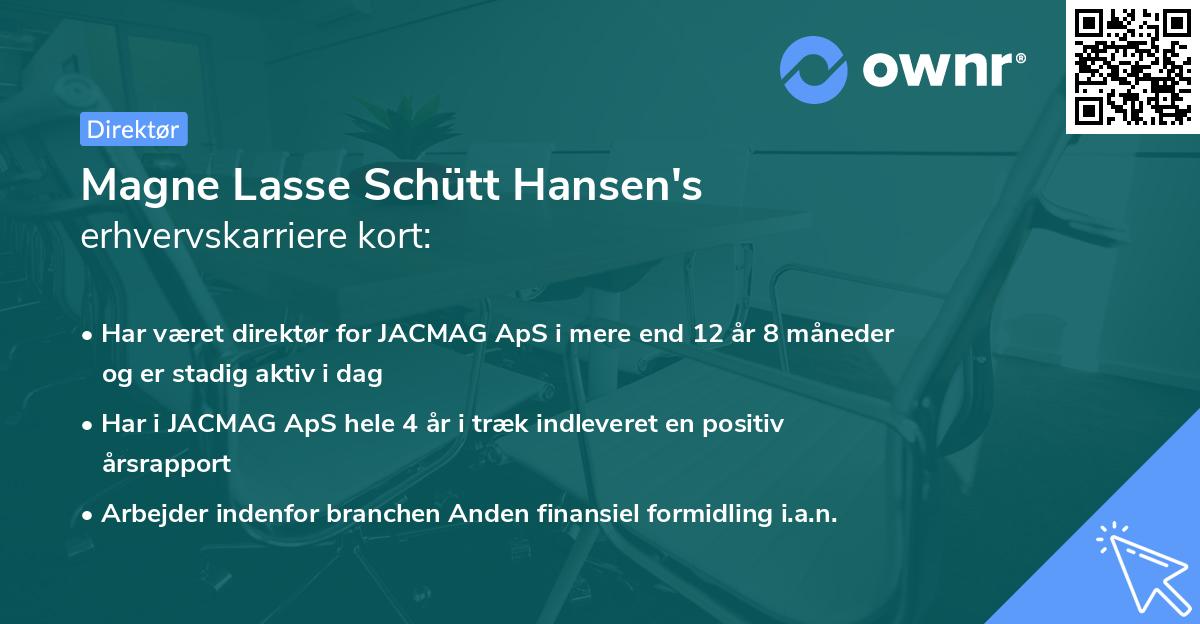 Magne Lasse Schütt Hansen's erhvervskarriere kort