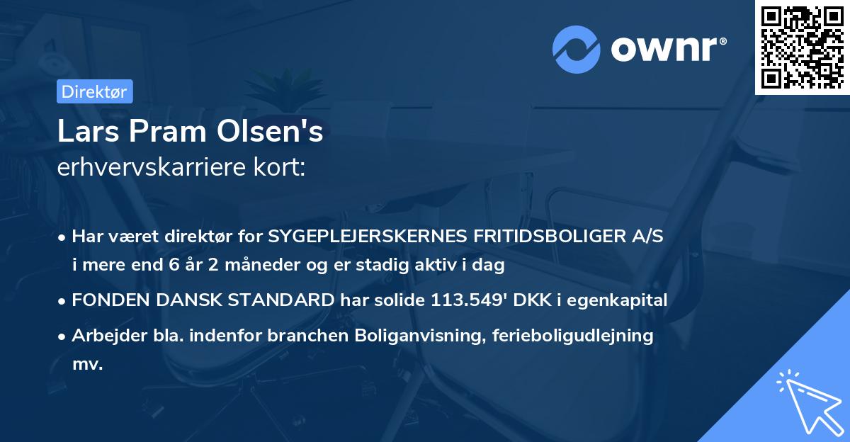 Lars Pram Olsen's erhvervskarriere kort