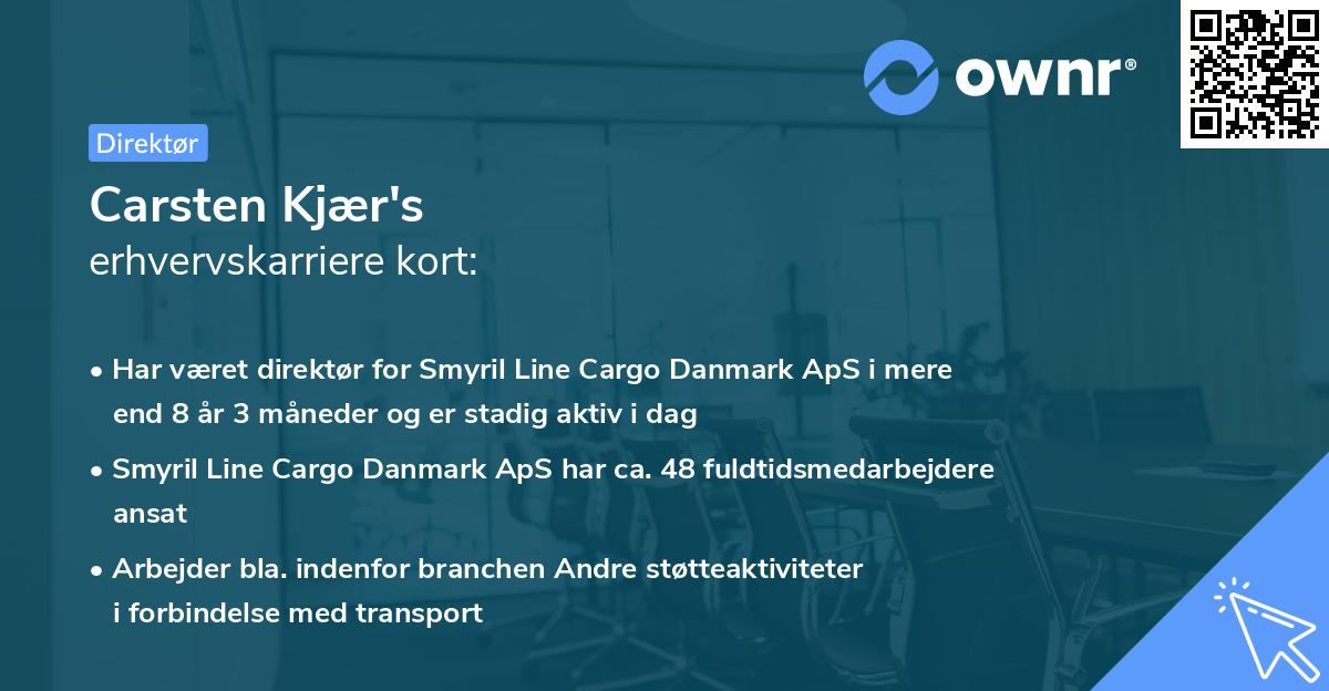 Carsten Kjær's erhvervskarriere kort