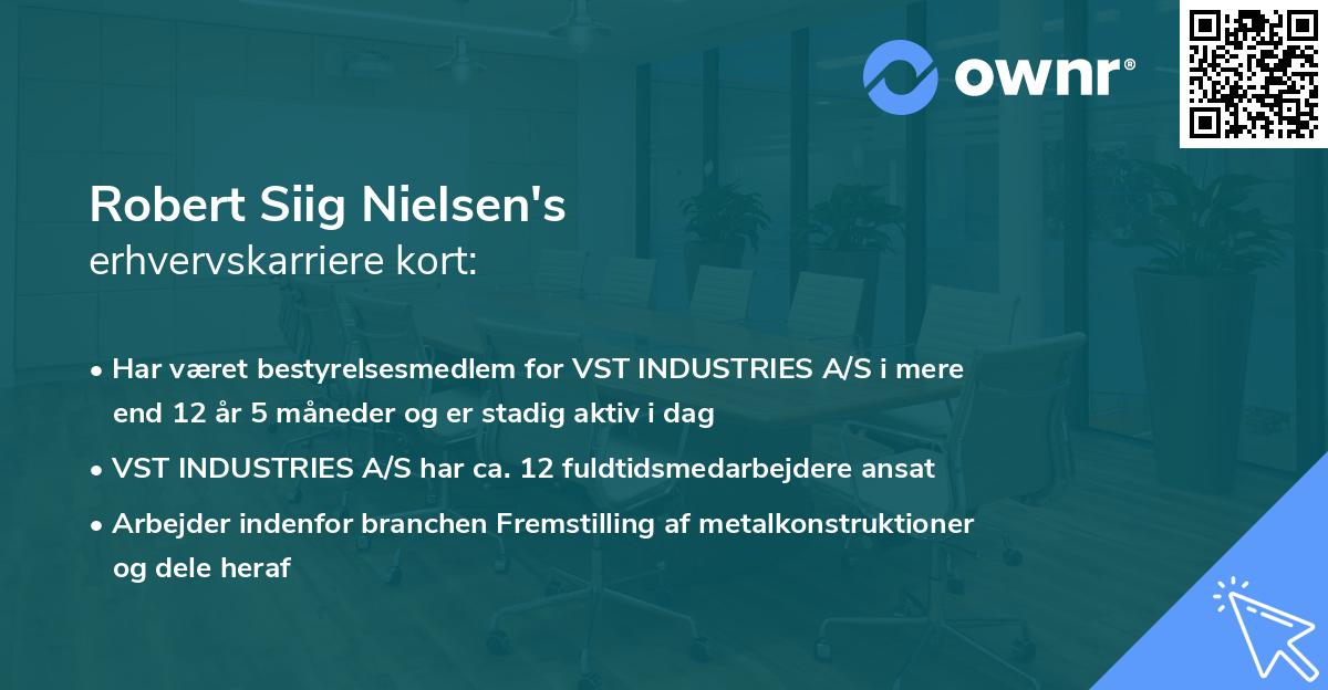 Robert Siig Nielsen's erhvervskarriere kort