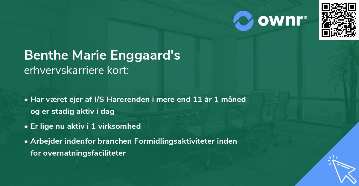 Benthe Marie Enggaard's erhvervskarriere kort