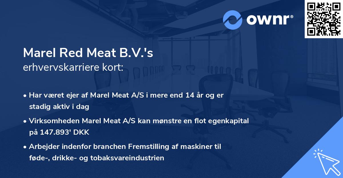 Marel Red Meat B.V.'s erhvervskarriere kort