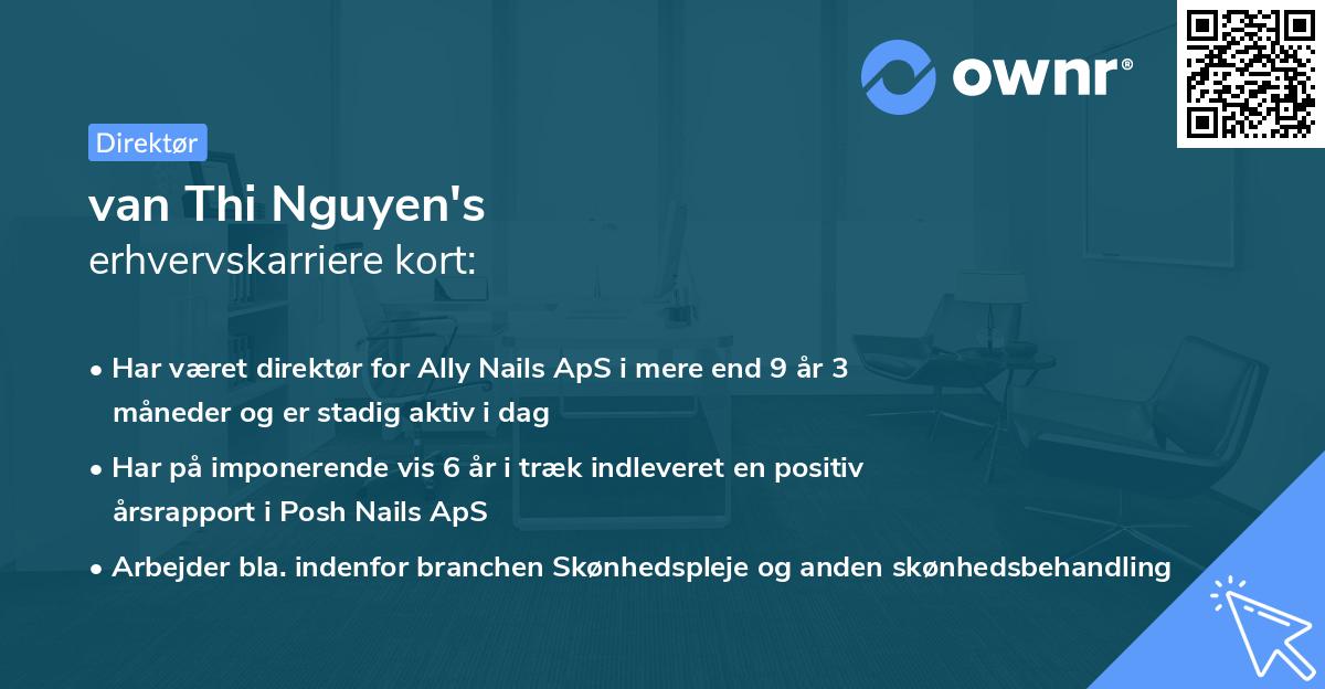 van Thi Nguyen's erhvervskarriere kort