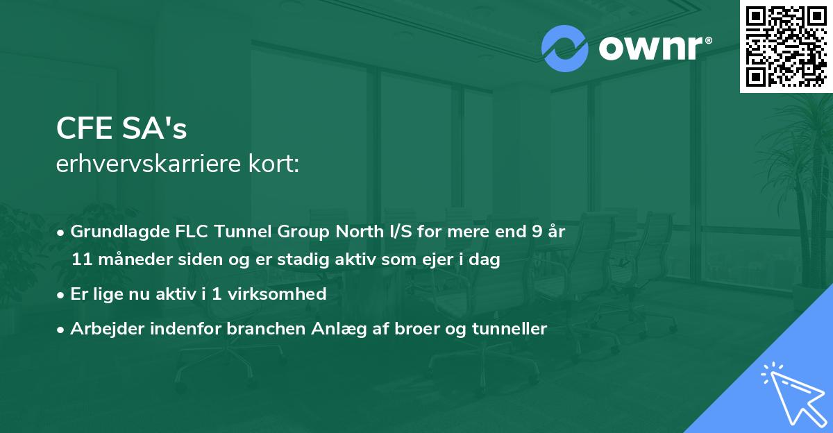 CFE SA's erhvervskarriere kort
