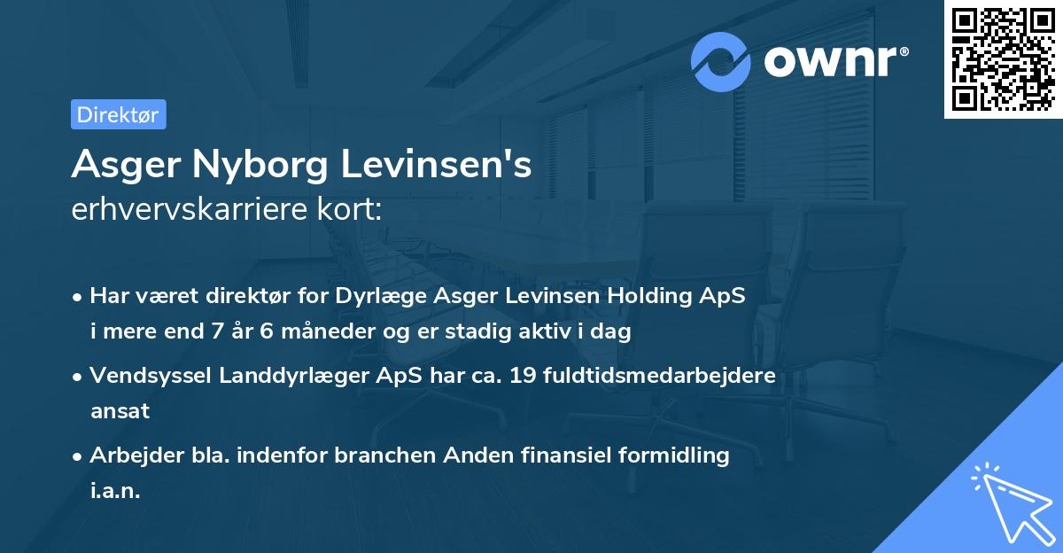 Asger Nyborg Levinsen's erhvervskarriere kort