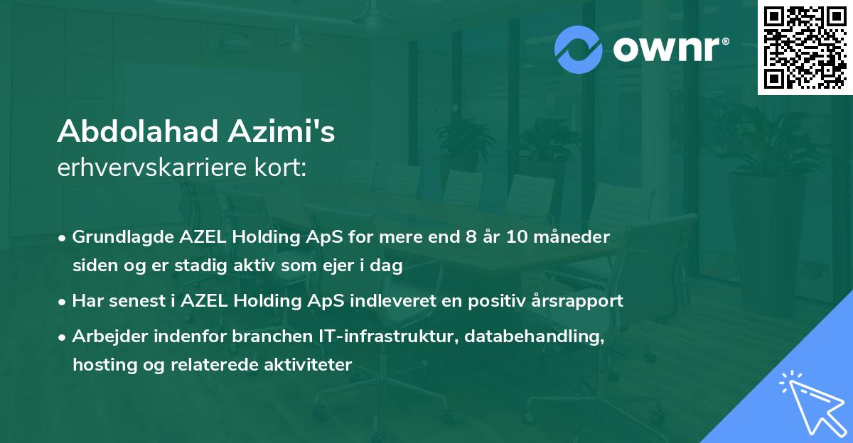 Abdolahad Azimi's erhvervskarriere kort