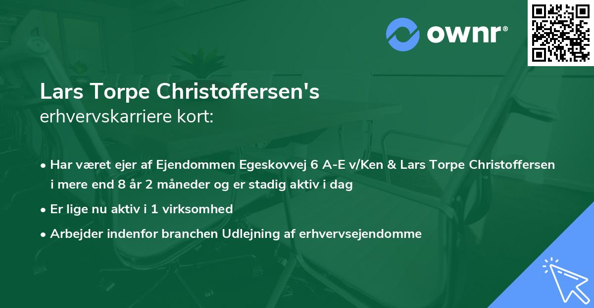 Lars Torpe Christoffersen's erhvervskarriere kort