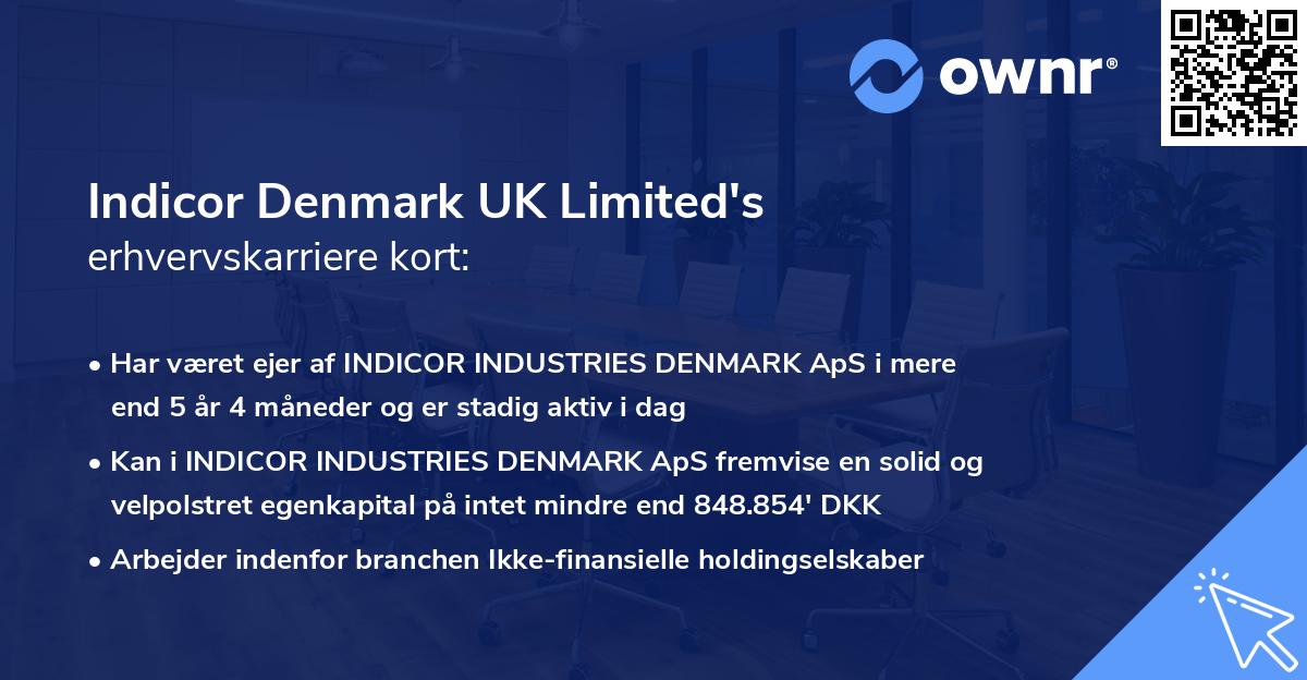 Indicor Denmark UK Limited's erhvervskarriere kort