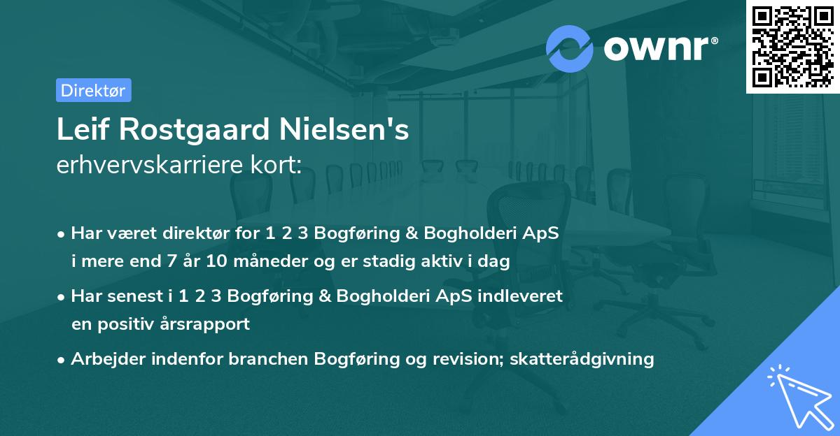 Leif Rostgaard Nielsen's erhvervskarriere kort