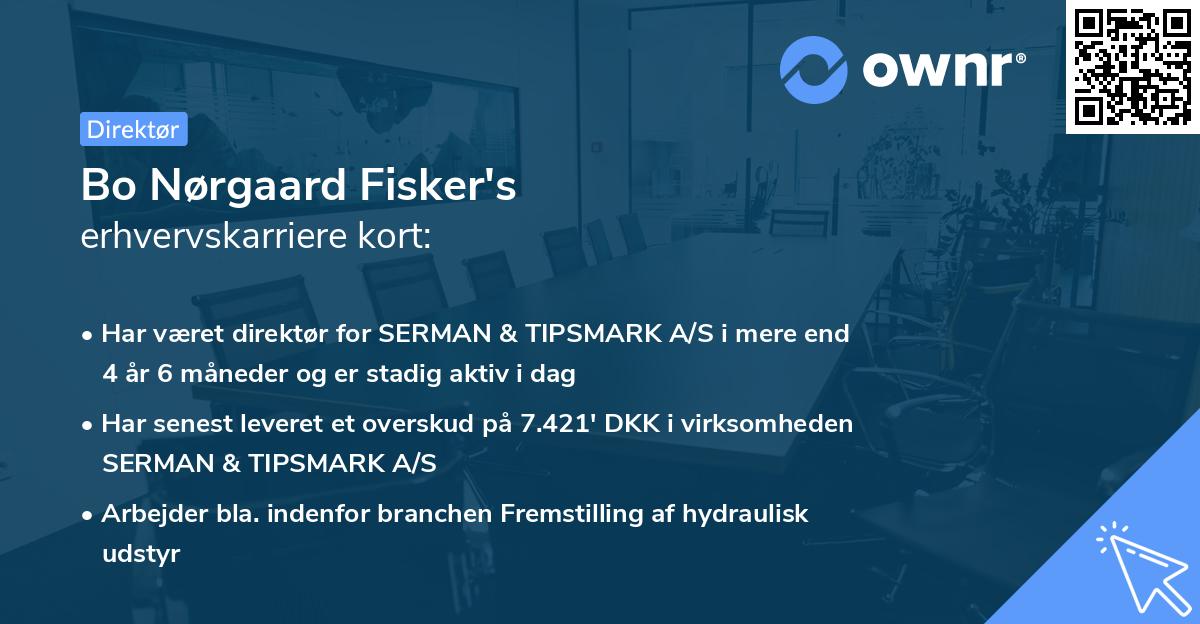 Bo Nørgaard Fisker's erhvervskarriere kort