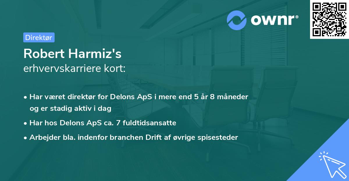 Robert Harmiz's erhvervskarriere kort