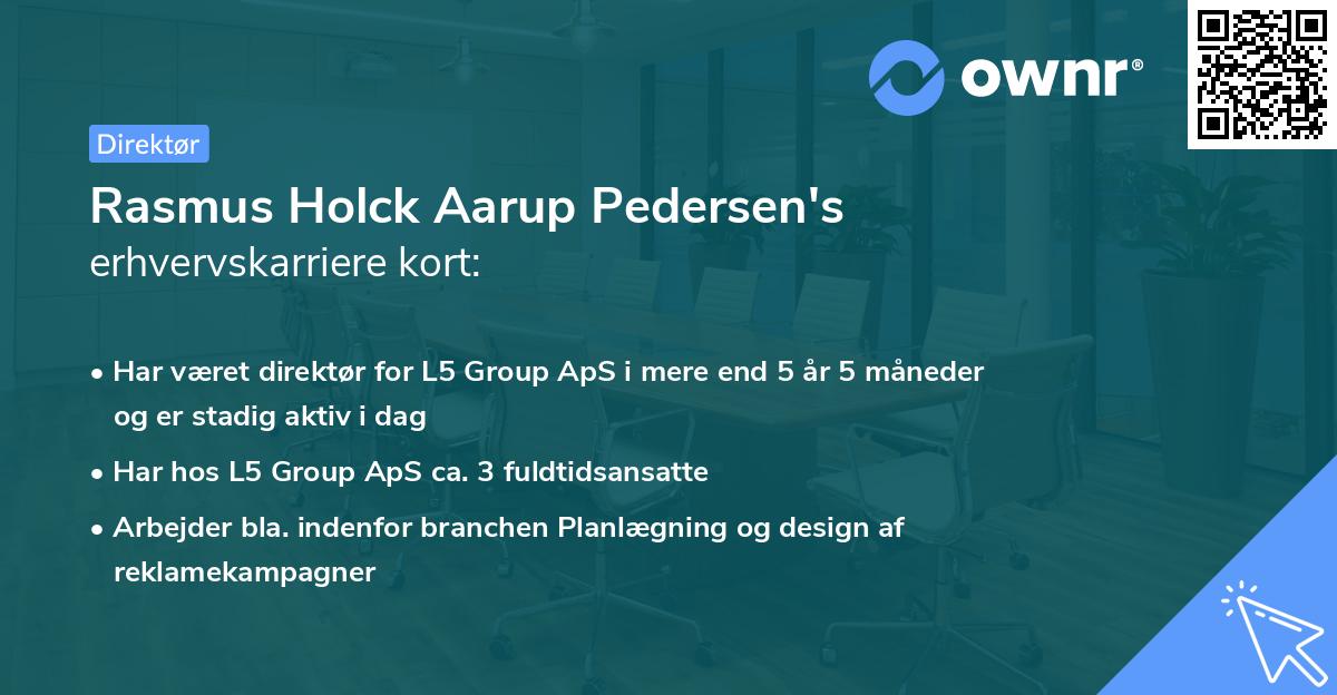 Rasmus Holck Aarup Pedersen's erhvervskarriere kort