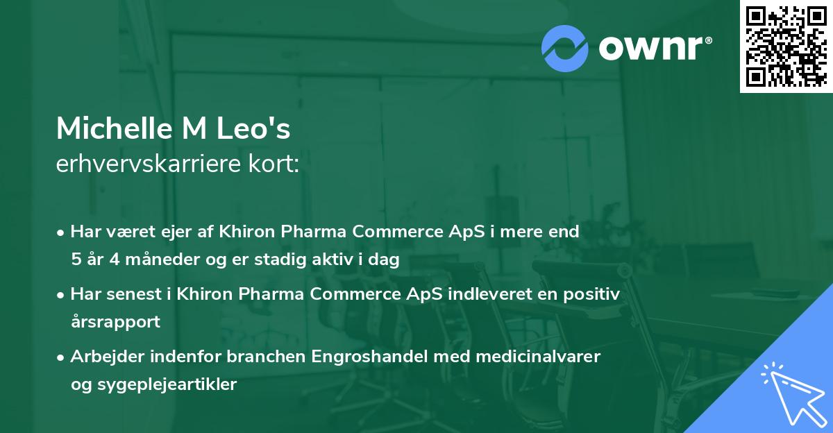 Michelle M Leo's erhvervskarriere kort